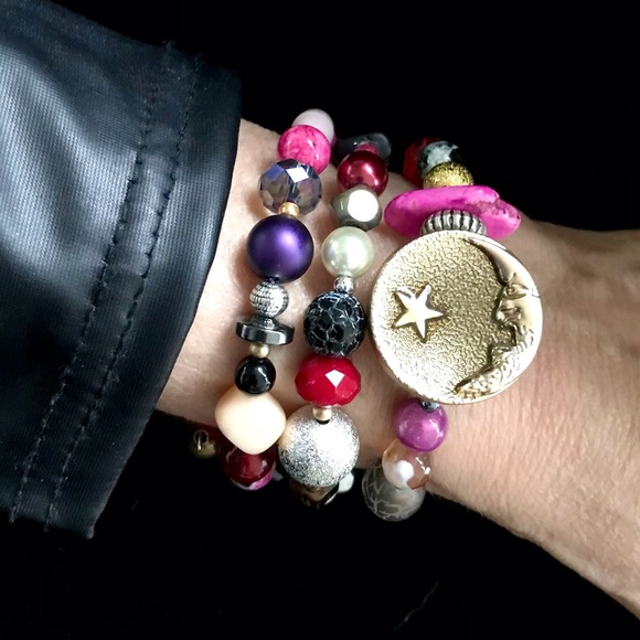 Hand Crafted Jewelry - Handmade Bracelet with Vintage and Modern Details (NB63-6H) New Without Tags